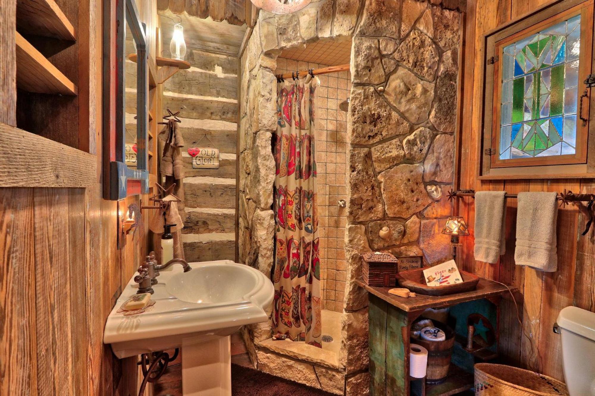 Log Cabin At Old Glory Ranch Wimberley Esterno foto